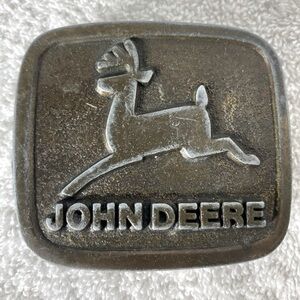 Vintage John Deere Metal Belt Buckle